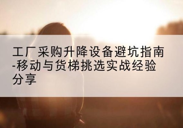 武胜移动式升降机怎么选-工厂采购升降设备避坑指南-移动与货梯挑选实战经验分享